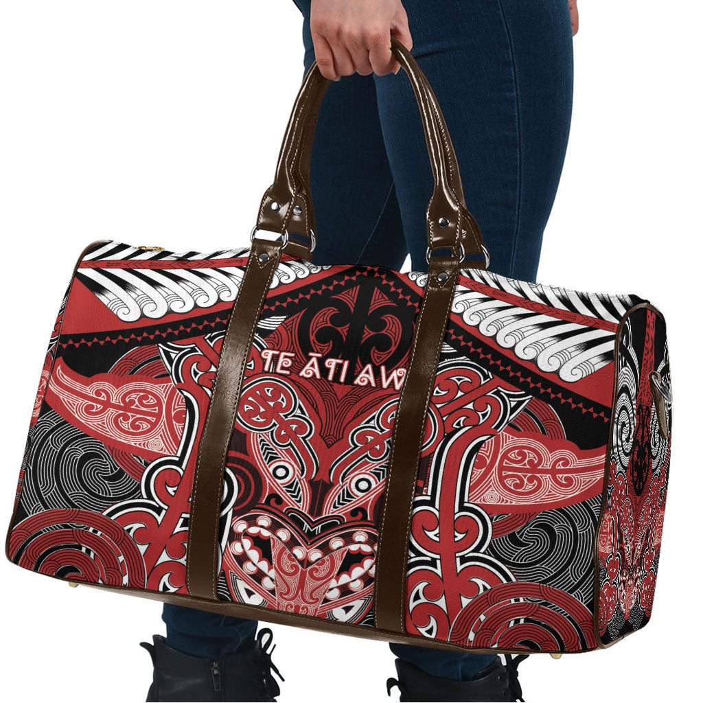 Aotearoa Iwi Te Ati Awa Travel Bag Maori Kowhaiwhai Pattern