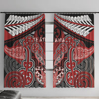 Aotearoa Iwi Te Ati Awa Window Curtain Maori Kowhaiwhai Pattern