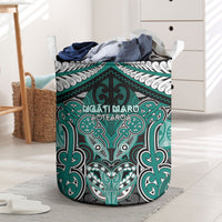 Aotearoa Iwi Ngati Maru Laundry Basket Maori Kowhaiwhai Pattern