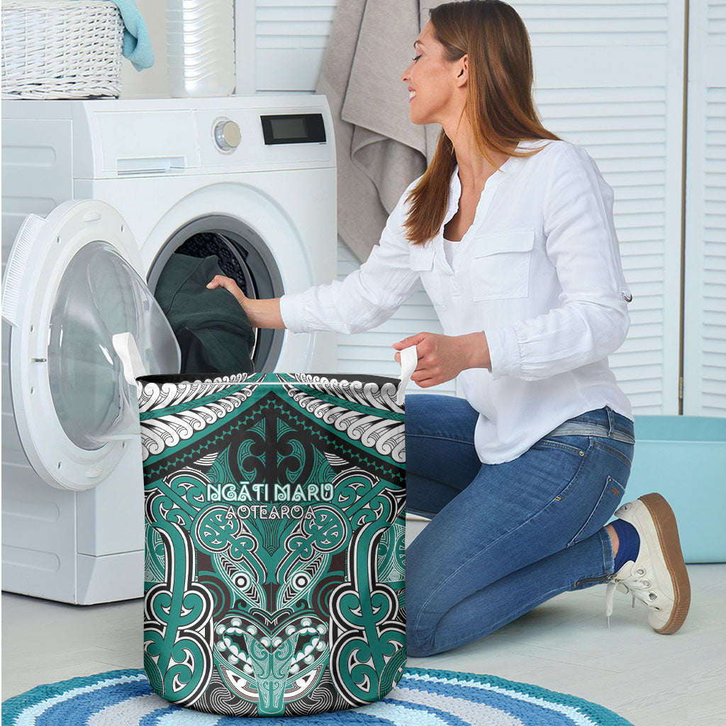 Aotearoa Iwi Ngati Maru Laundry Basket Maori Kowhaiwhai Pattern