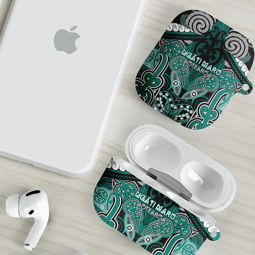 Aotearoa Iwi Ngati Maru AirPods Case Maori Kowhaiwhai Pattern