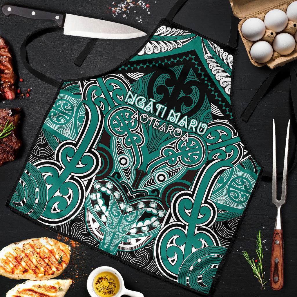 Aotearoa Iwi Ngati Maru Apron Maori Kowhaiwhai Pattern