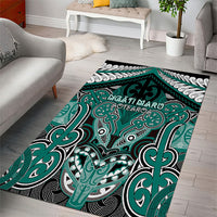 Aotearoa Iwi Ngati Maru Area Rug Maori Kowhaiwhai Pattern