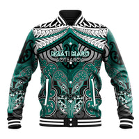Aotearoa Iwi Ngati Maru Personalised Baseball Jacket Maori Kowhaiwhai Pattern