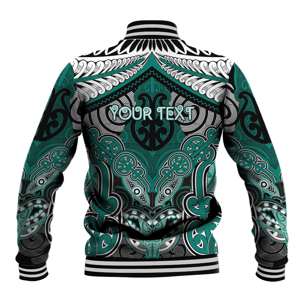 Aotearoa Iwi Ngati Maru Personalised Baseball Jacket Maori Kowhaiwhai Pattern