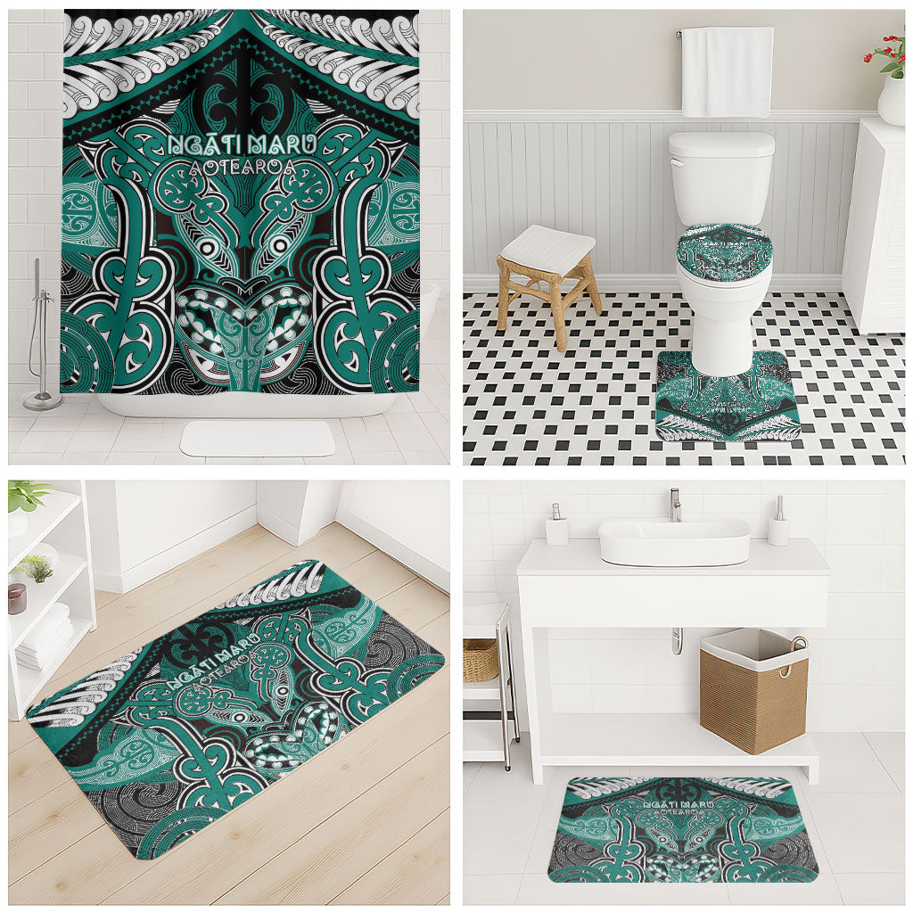 Aotearoa Iwi Ngati Maru Bathroom Set Maori Kowhaiwhai Pattern