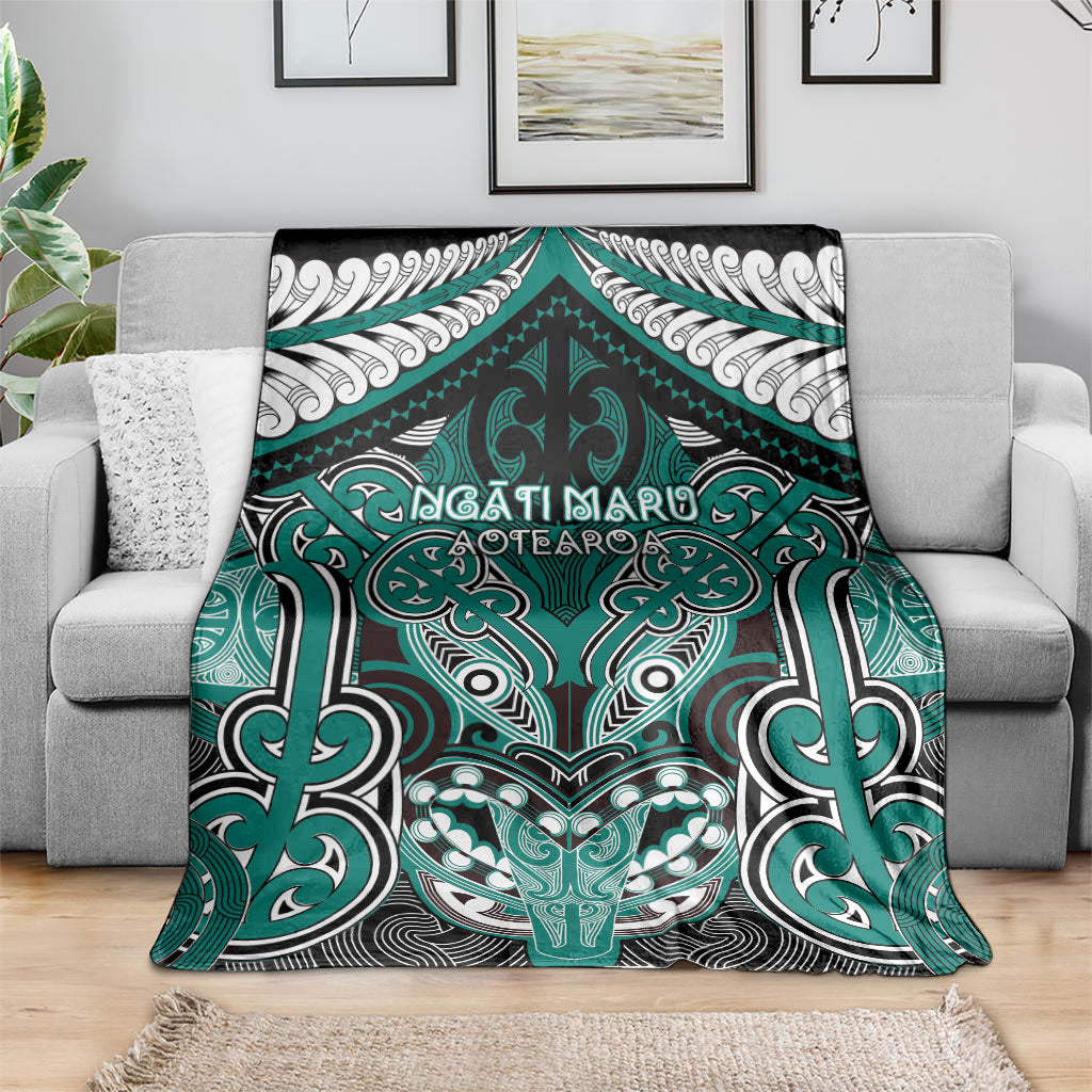 Aotearoa Iwi Ngati Maru Blanket Maori Kowhaiwhai Pattern