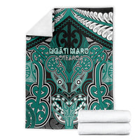 Aotearoa Iwi Ngati Maru Blanket Maori Kowhaiwhai Pattern