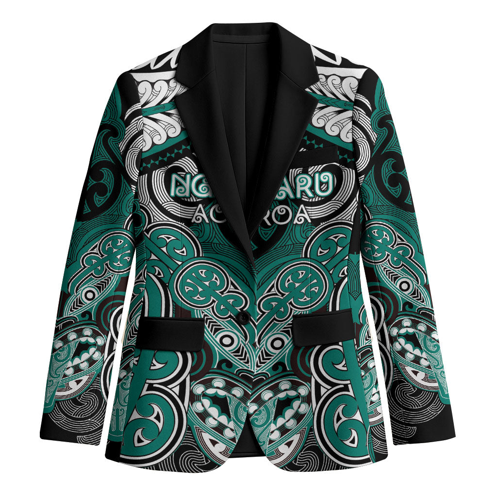Aotearoa Iwi Ngati Maru Personalised Blazer Maori Kowhaiwhai Pattern