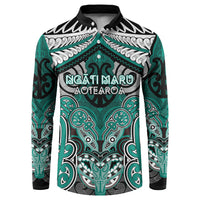 Aotearoa Iwi Ngati Maru Personalised Button Sweatshirt Maori Kowhaiwhai Pattern