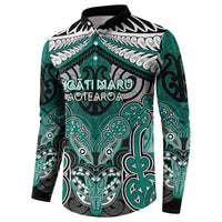 Aotearoa Iwi Ngati Maru Personalised Button Sweatshirt Maori Kowhaiwhai Pattern