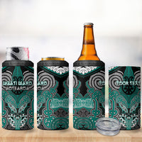 Aotearoa Iwi Ngati Maru Personalised 4 in 1 Can Cooler Tumbler Maori Kowhaiwhai Pattern