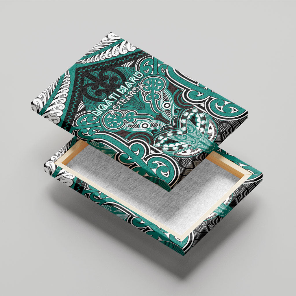Aotearoa Iwi Ngati Maru Canvas Wall Art Maori Kowhaiwhai Pattern