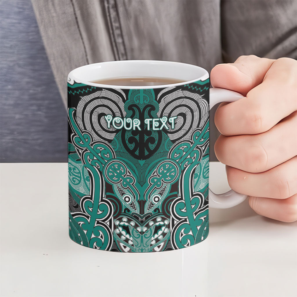 Aotearoa Iwi Ngati Maru Personalised Ceramic Mug Maori Kowhaiwhai Pattern