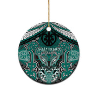 Aotearoa Iwi Ngati Maru Personalised Ceramic Ornament Maori Kowhaiwhai Pattern