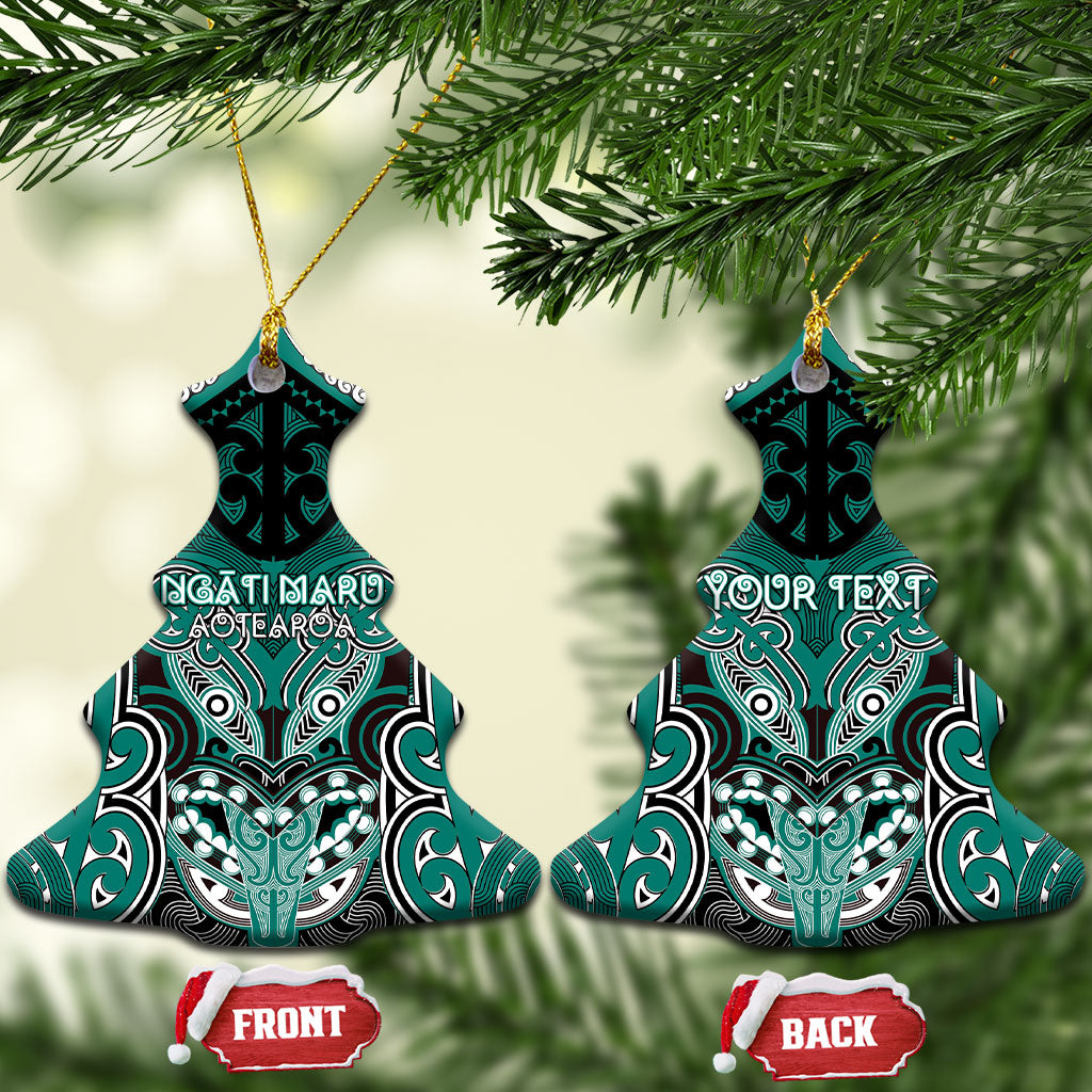 Aotearoa Iwi Ngati Maru Personalised Ceramic Ornament Maori Kowhaiwhai Pattern