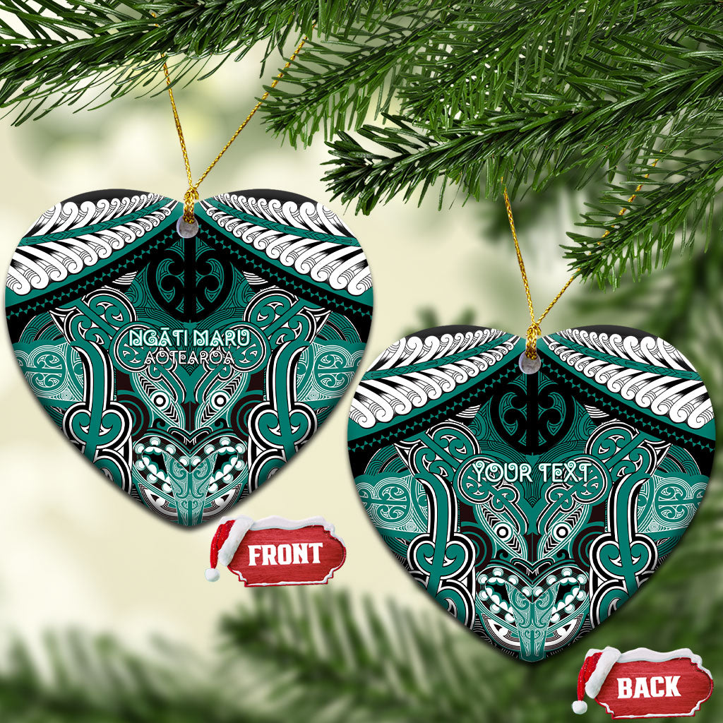Aotearoa Iwi Ngati Maru Personalised Ceramic Ornament Maori Kowhaiwhai Pattern