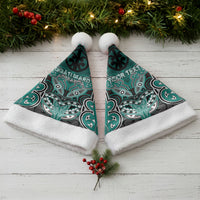 Aotearoa Iwi Ngati Maru Personalised Christmas Santa Hat Maori Kowhaiwhai Pattern