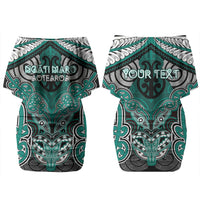 Aotearoa Iwi Ngati Maru Personalised Couples Matching Off Shoulder Short Dress and Hawaiian Shirt Maori Kowhaiwhai Pattern