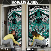 Aotearoa Iwi Ngati Maru Personalised Door Cover Maori Kowhaiwhai Pattern