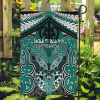 Aotearoa Iwi Ngati Maru Garden Flag Maori Kowhaiwhai Pattern