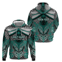 Aotearoa Iwi Ngati Maru Personalised Hoodie Maori Kowhaiwhai Pattern