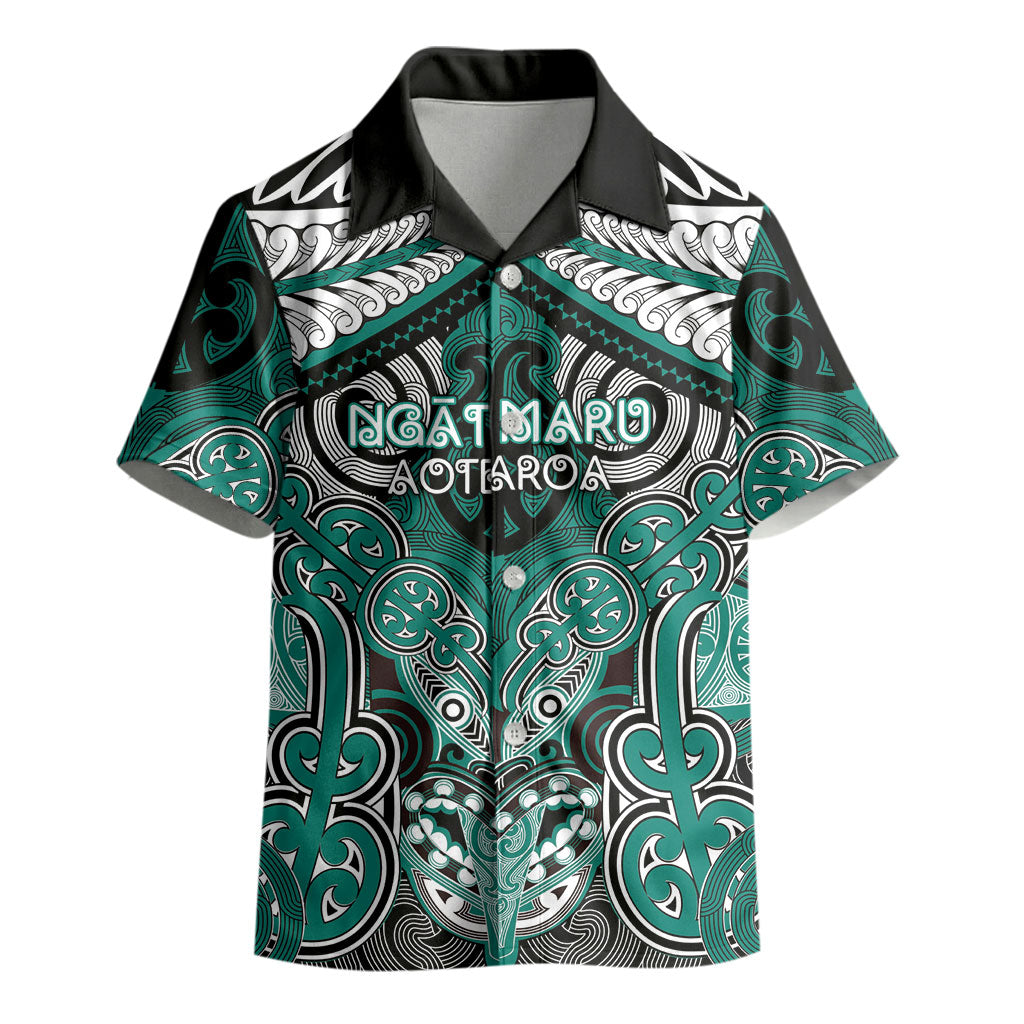 Aotearoa Iwi Ngati Maru Personalised Kid Hawaiian Shirt Maori Kowhaiwhai Pattern
