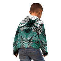 Aotearoa Iwi Ngati Maru Personalised Kid Hoodie Maori Kowhaiwhai Pattern