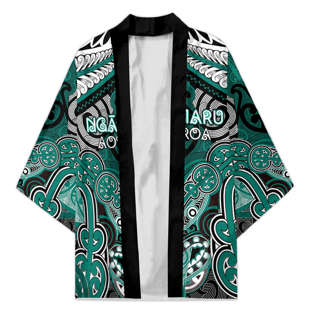 Aotearoa Iwi Ngati Maru Personalised Kimono Maori Kowhaiwhai Pattern