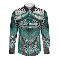 Aotearoa Iwi Ngati Maru Personalised Long Sleeve Button Shirt Maori Kowhaiwhai Pattern
