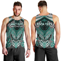 Aotearoa Iwi Ngati Maru Personalised Men Tank Top Maori Kowhaiwhai Pattern
