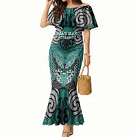 Aotearoa Iwi Ngati Maru Personalised Mermaid Dress Maori Kowhaiwhai Pattern