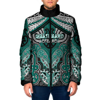 Aotearoa Iwi Ngati Maru Personalised Padded Jacket Maori Kowhaiwhai Pattern