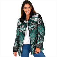 Aotearoa Iwi Ngati Maru Personalised Padded Jacket Maori Kowhaiwhai Pattern