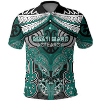 Aotearoa Iwi Ngati Maru Personalised Polo Shirt Maori Kowhaiwhai Pattern