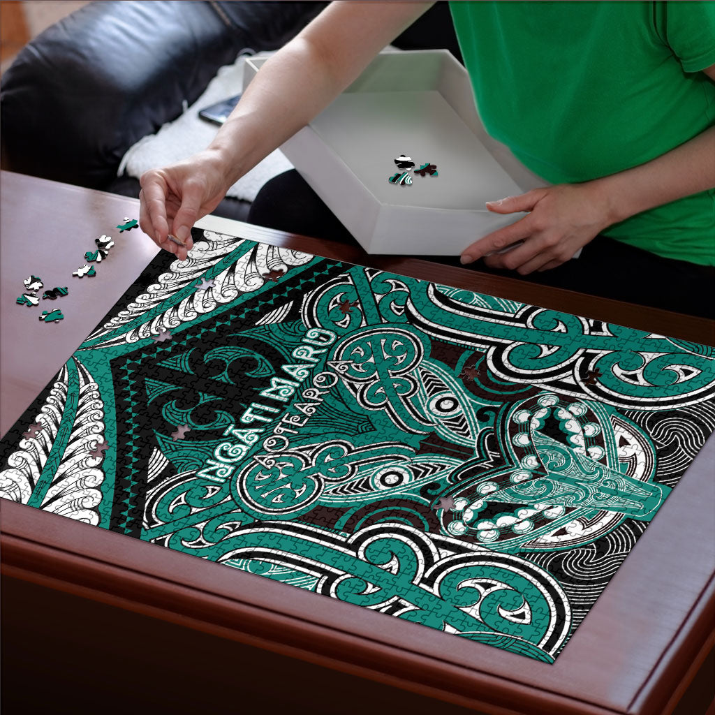 Aotearoa Iwi Ngati Maru Puzzle Maori Kowhaiwhai Pattern