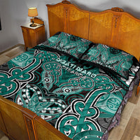 Aotearoa Iwi Ngati Maru Quilt Bed Set Maori Kowhaiwhai Pattern