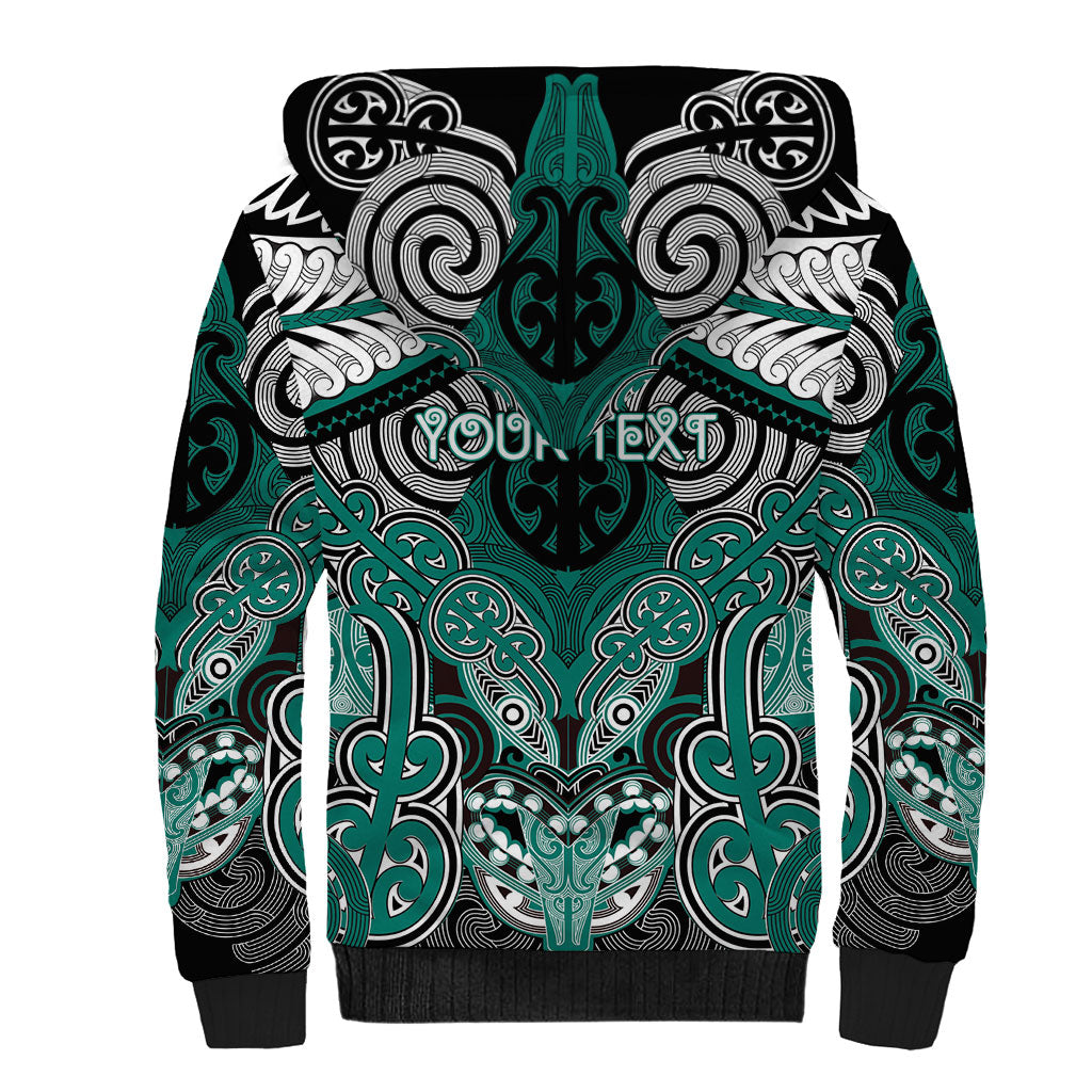 Aotearoa Iwi Ngati Maru Personalised Sherpa Hoodie Maori Kowhaiwhai Pattern