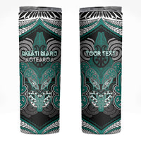 Aotearoa Iwi Ngati Maru Personalised Skinny Tumbler Maori Kowhaiwhai Pattern