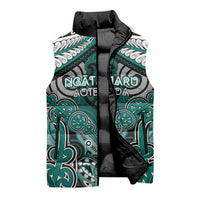 Aotearoa Iwi Ngati Maru Personalised Sleeveless Puffer Jacket Maori Kowhaiwhai Pattern