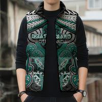 Aotearoa Iwi Ngati Maru Personalised Sleeveless Puffer Jacket Maori Kowhaiwhai Pattern