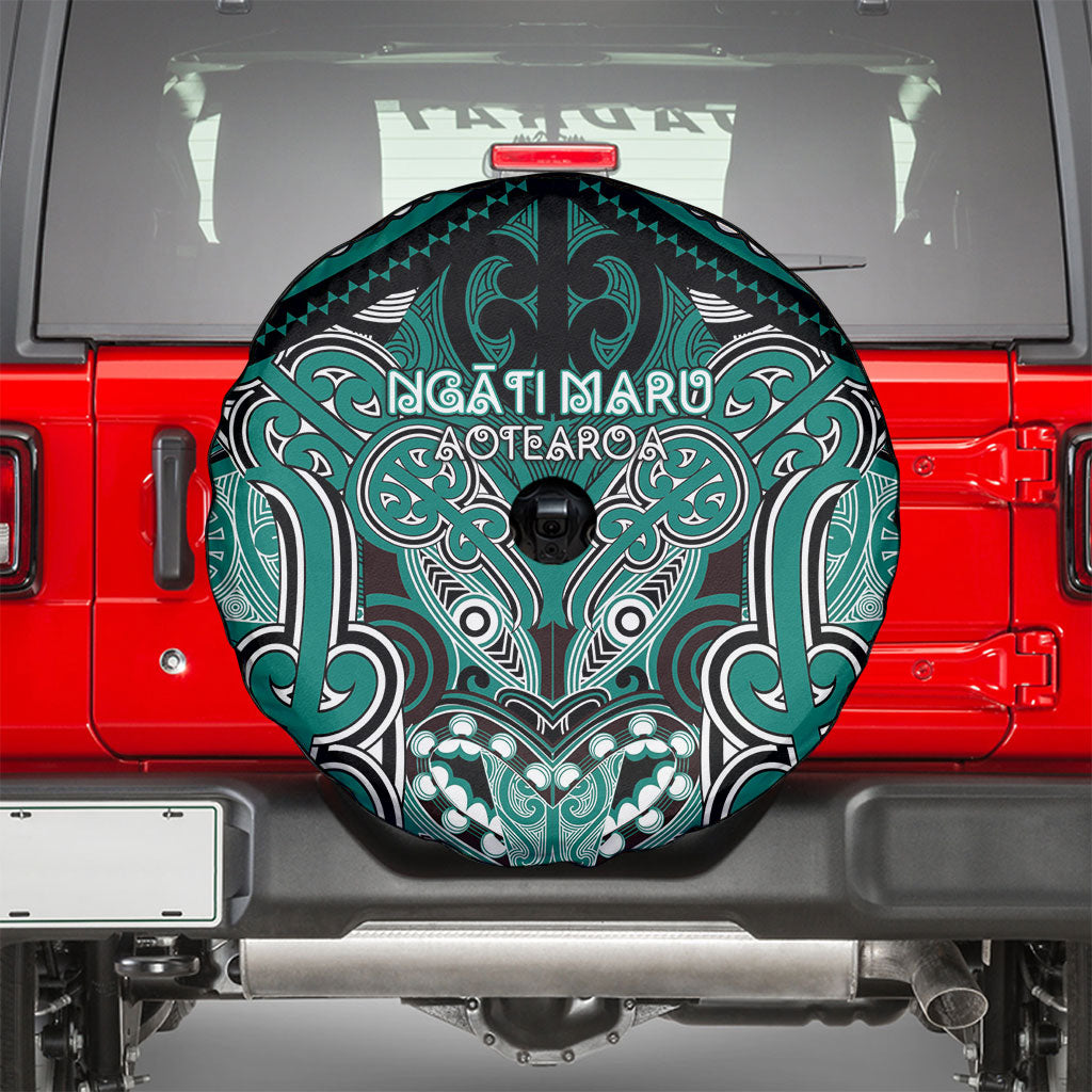 Aotearoa Iwi Ngati Maru Spare Tire Cover Maori Kowhaiwhai Pattern