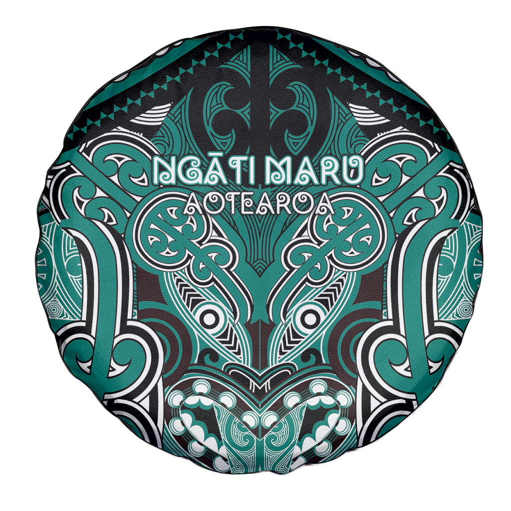 Aotearoa Iwi Ngati Maru Spare Tire Cover Maori Kowhaiwhai Pattern