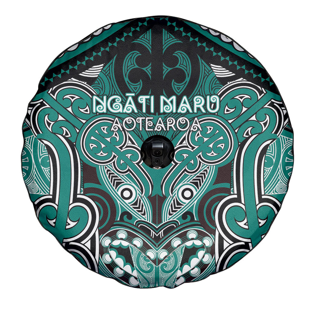 Aotearoa Iwi Ngati Maru Spare Tire Cover Maori Kowhaiwhai Pattern