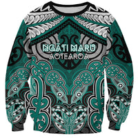 Aotearoa Iwi Ngati Maru Personalised Sweatshirt Maori Kowhaiwhai Pattern
