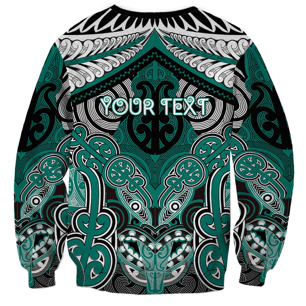 Aotearoa Iwi Ngati Maru Personalised Sweatshirt Maori Kowhaiwhai Pattern