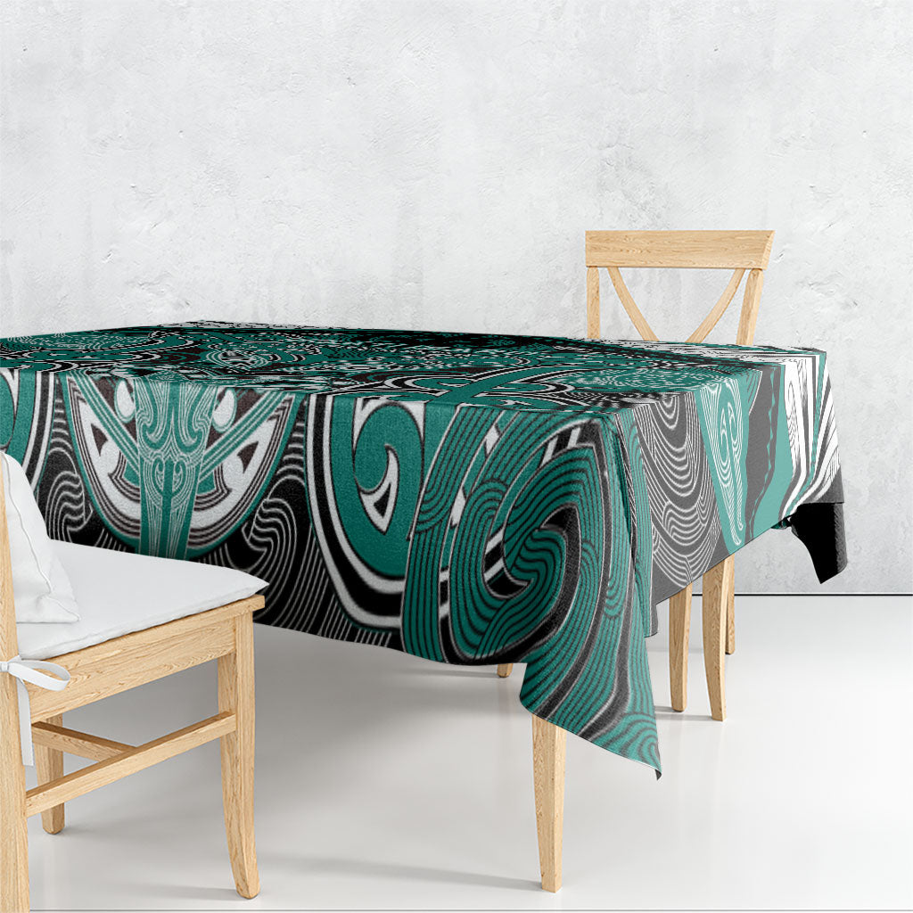 Aotearoa Iwi Ngati Maru Tablecloth Maori Kowhaiwhai Pattern