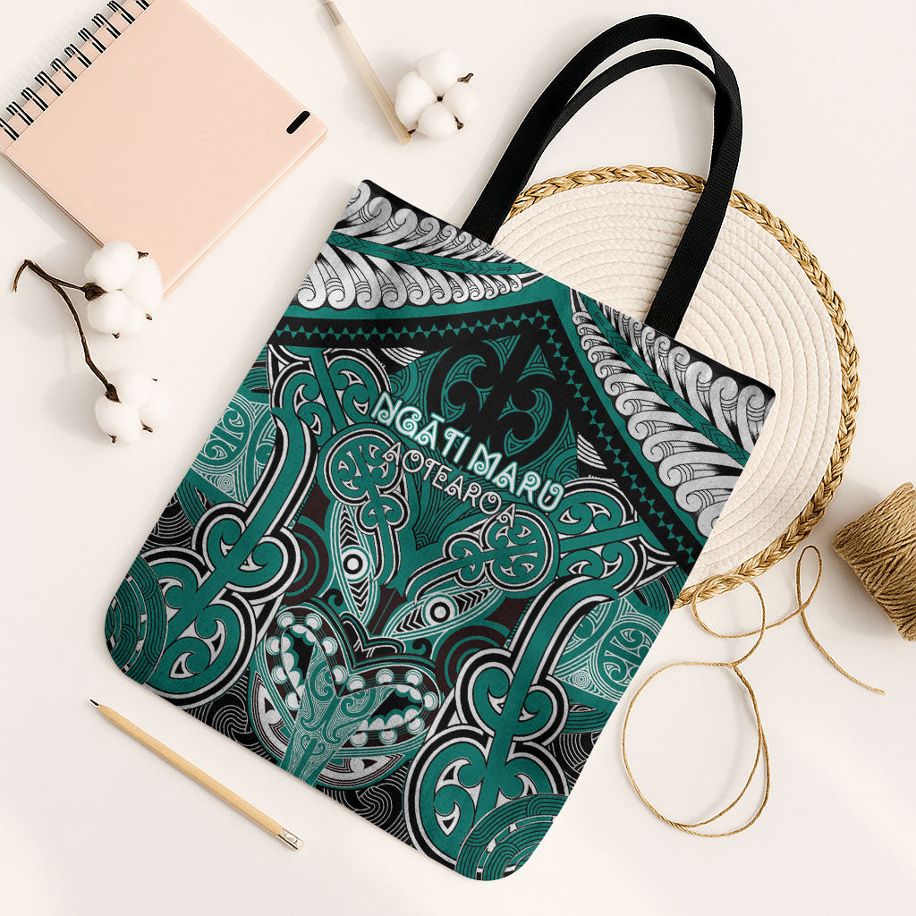 Aotearoa Iwi Ngati Maru Tote Bag Maori Kowhaiwhai Pattern