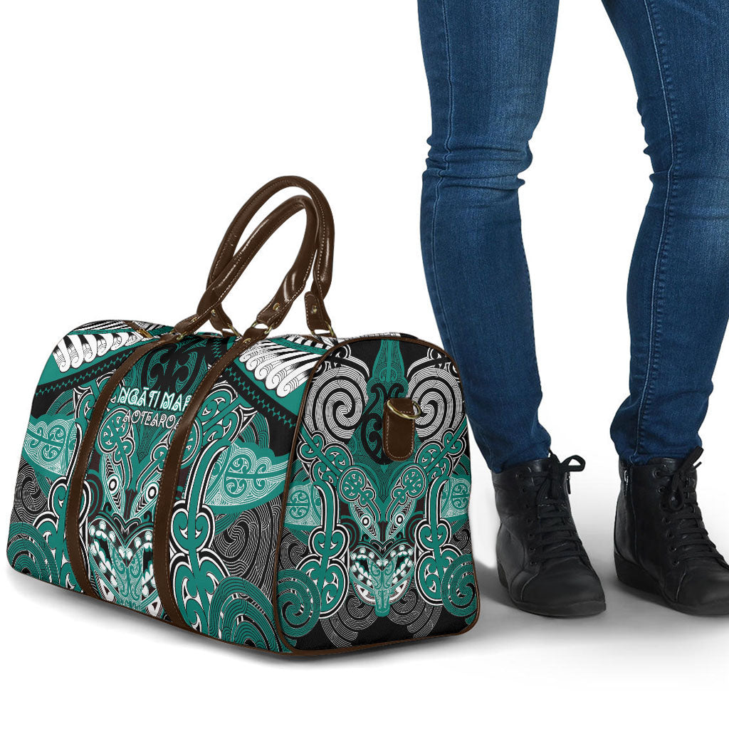 Aotearoa Iwi Ngati Maru Travel Bag Maori Kowhaiwhai Pattern