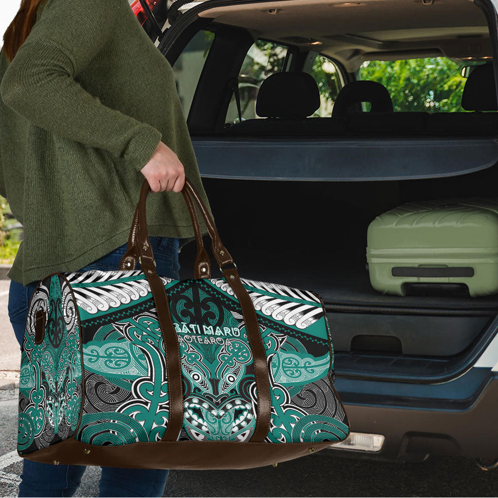 Aotearoa Iwi Ngati Maru Travel Bag Maori Kowhaiwhai Pattern